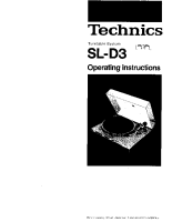 Technics - SLD-3 - Owners manual